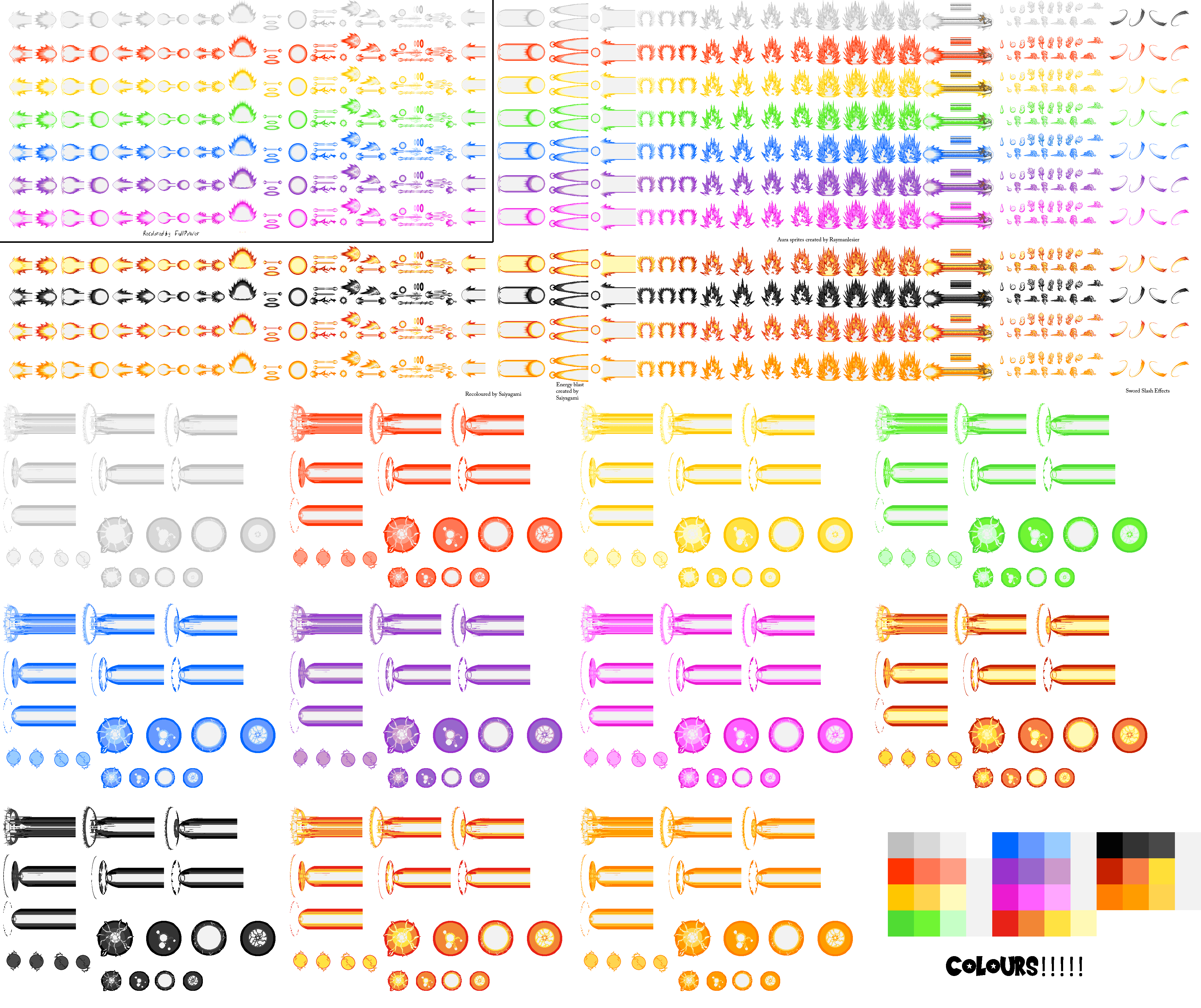 Dragon Ball Z LSW Attack Sprites