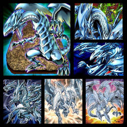 Blue Eyes White Dragon Collage #1 The Fusions