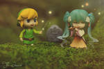 Link and Miku by ChannyBarbie