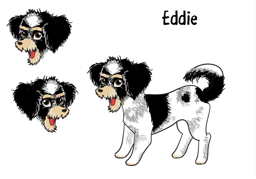 Eddie the dog digital illustration