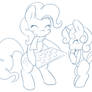 Pinkie and Filly (with cookies)