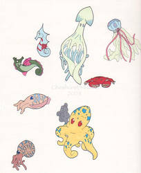 Water Critters Colored