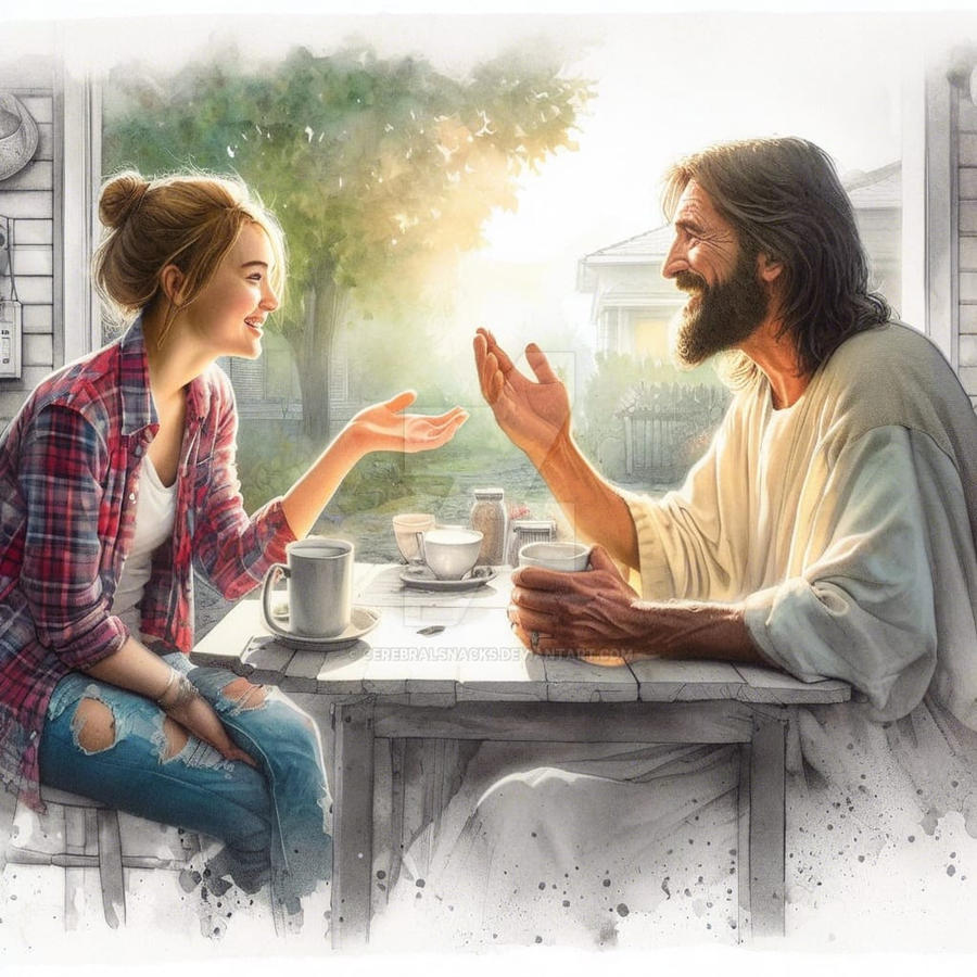Coffee With Jesus by CerebralSnacks on DeviantArt