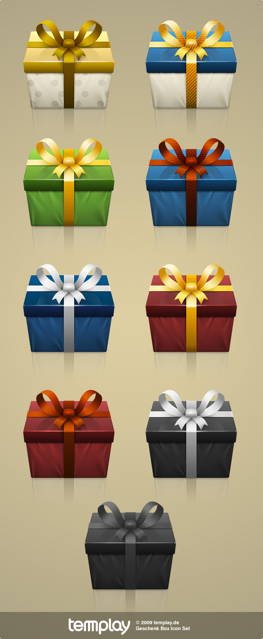 Geschenk Box Icons