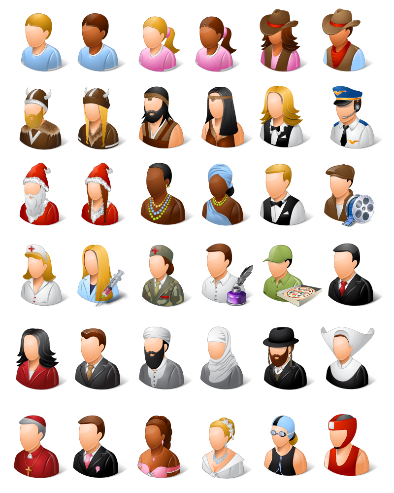 Vista Style People Icons Set