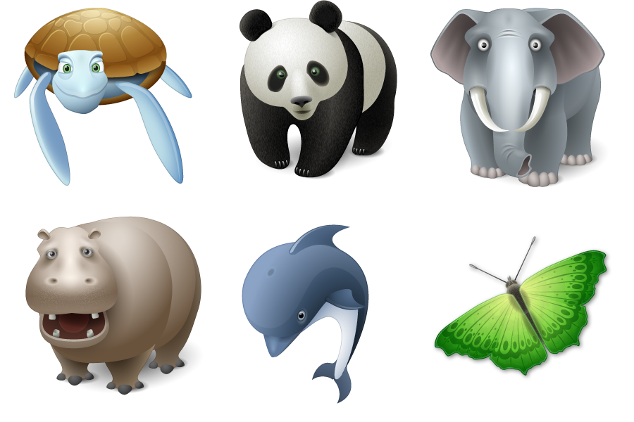 icons + animals = — ✦ *・ﾟ