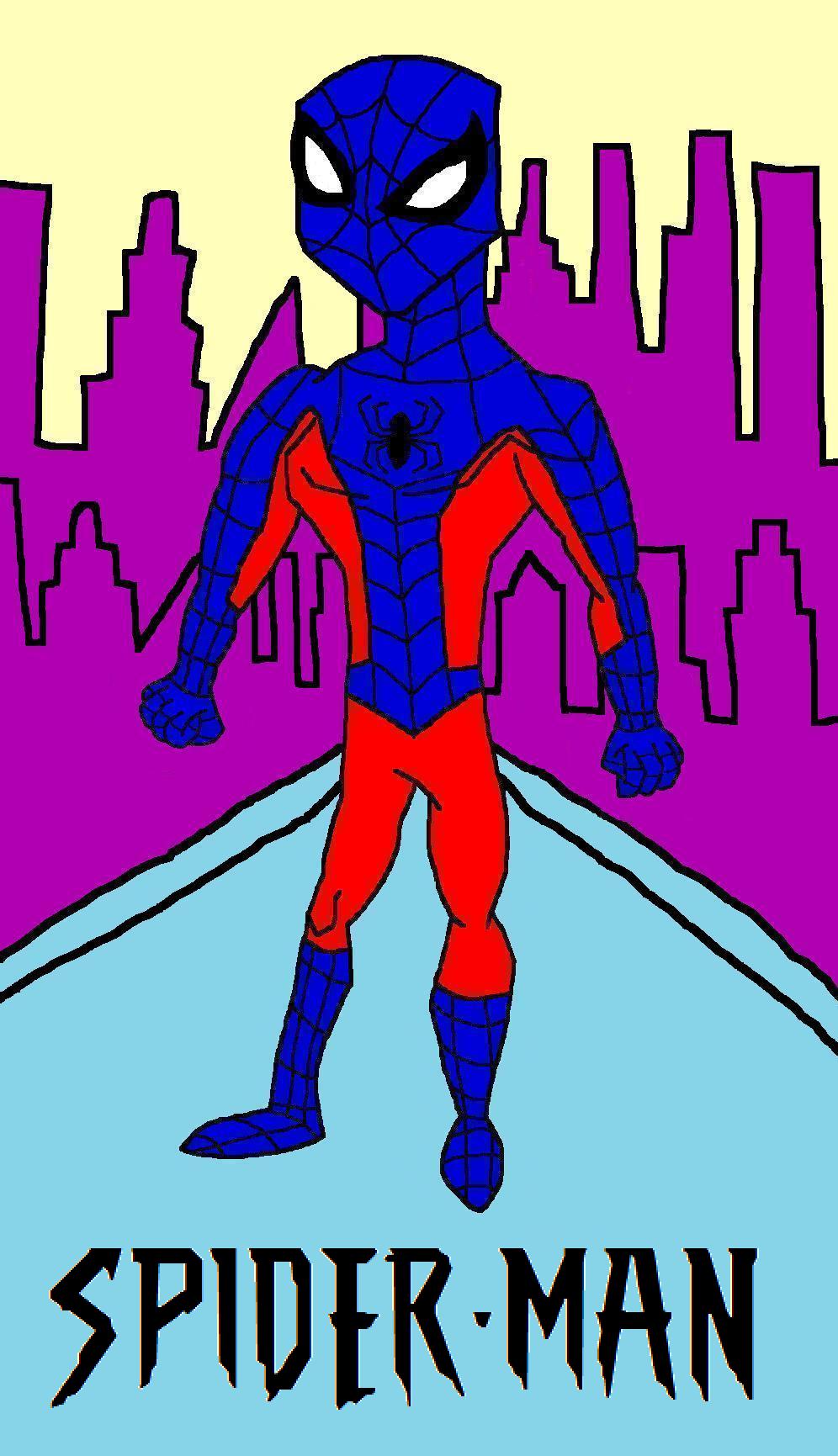 Blue Spider-Man - Colored