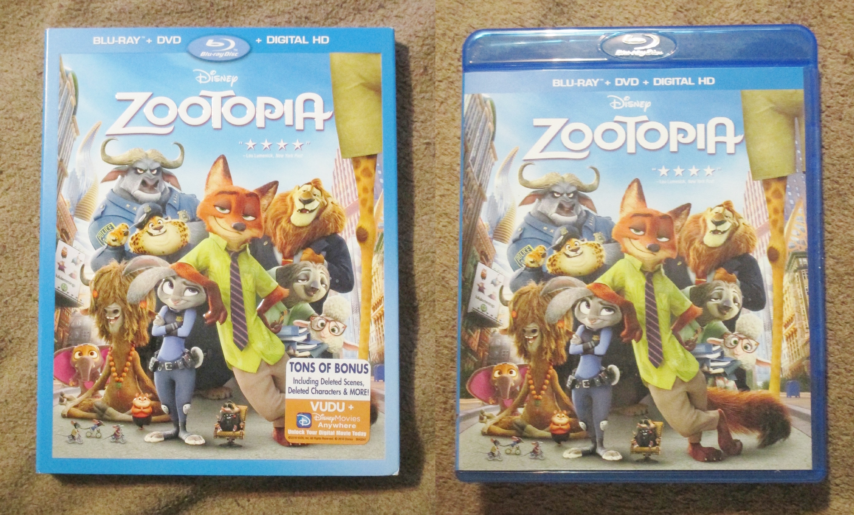 Film Freak Central - Zootopia (2016) - Blu-ray + DVD + Digital HD