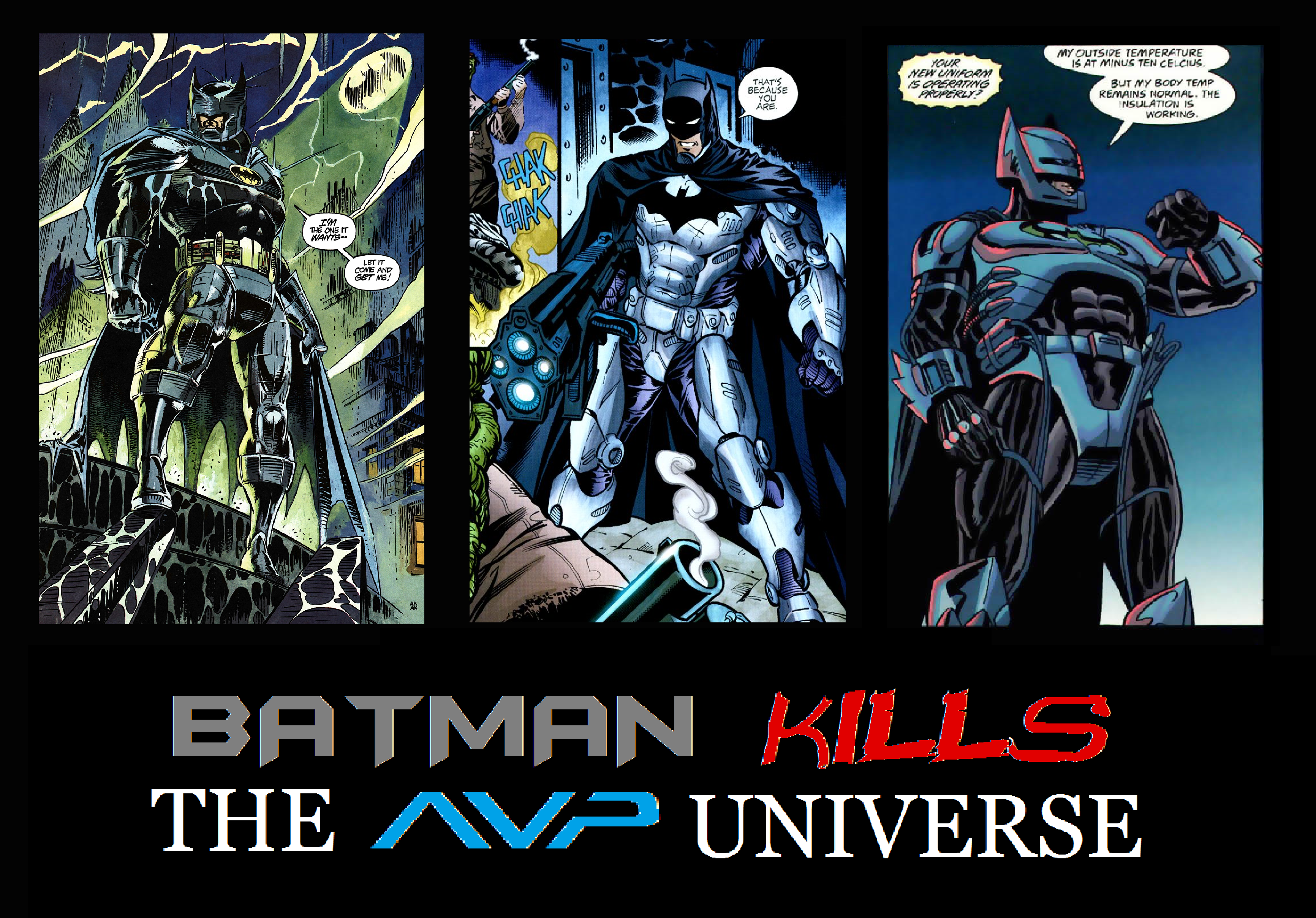 BVAVP: Batman Vs. Alien Vs. Predator Batsuits by MetroXLR on DeviantArt