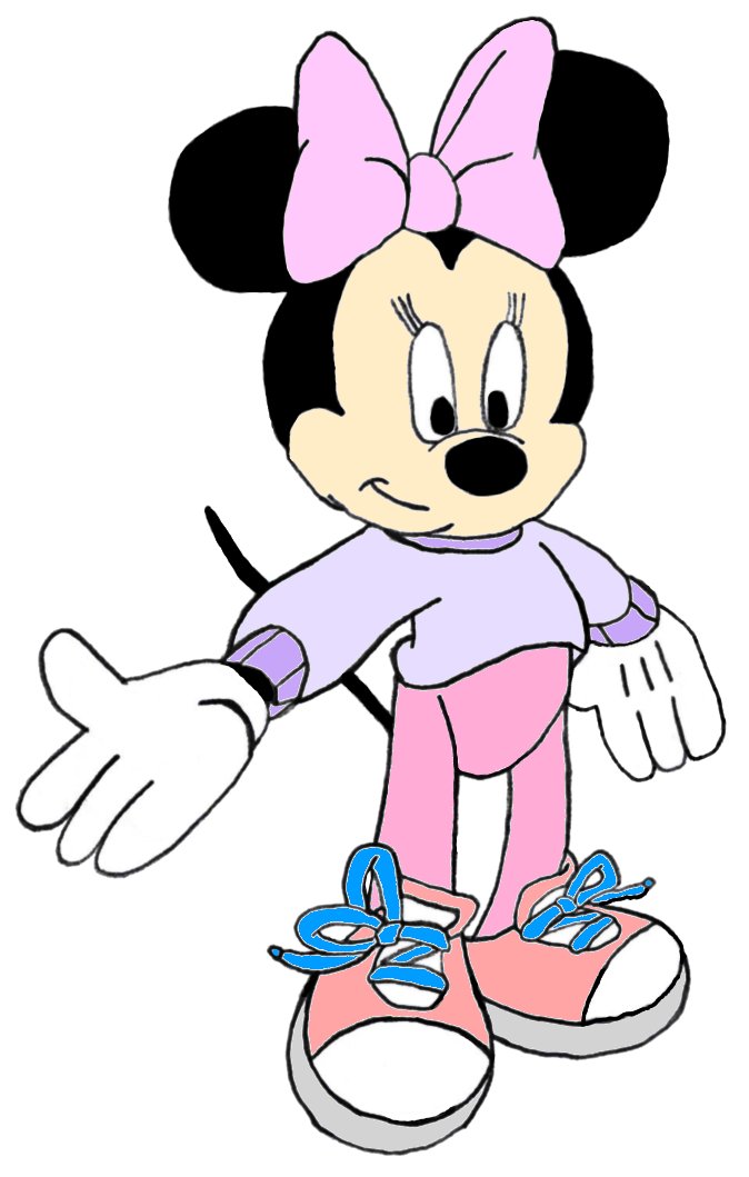 Minnie Mouse wears the clothes