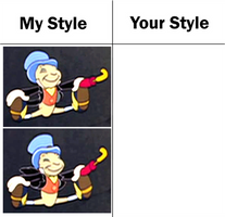 My Style VS Your Style: Jiminy Cricket by tylerleejewell
