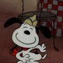 Snoopy dances with the jukebox