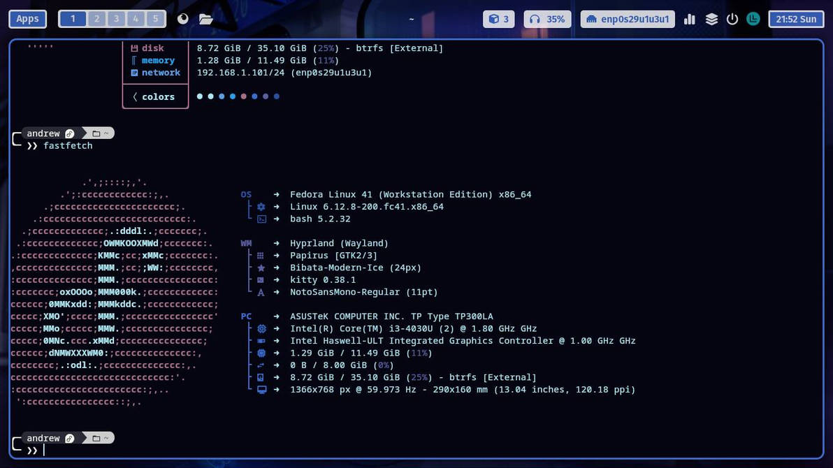 Fedora Linux with Hyprland Desktop by SilentPartner12 on DeviantArt