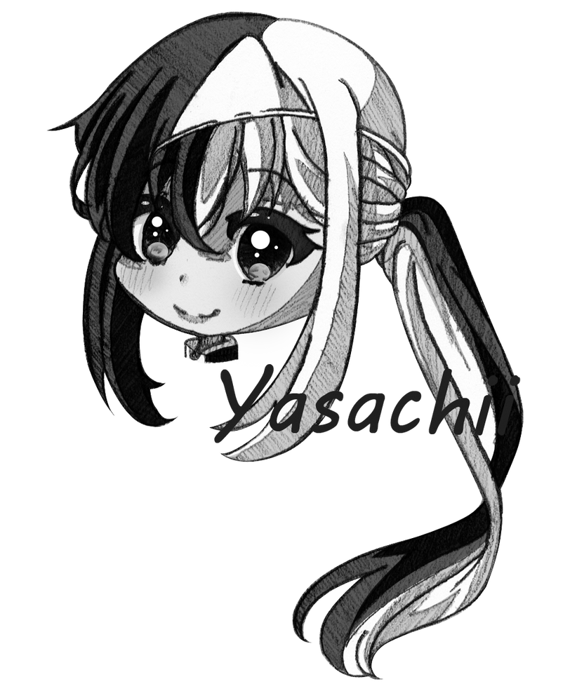 Verose Chibi Headshot Sketch Greyscale by Yasachii