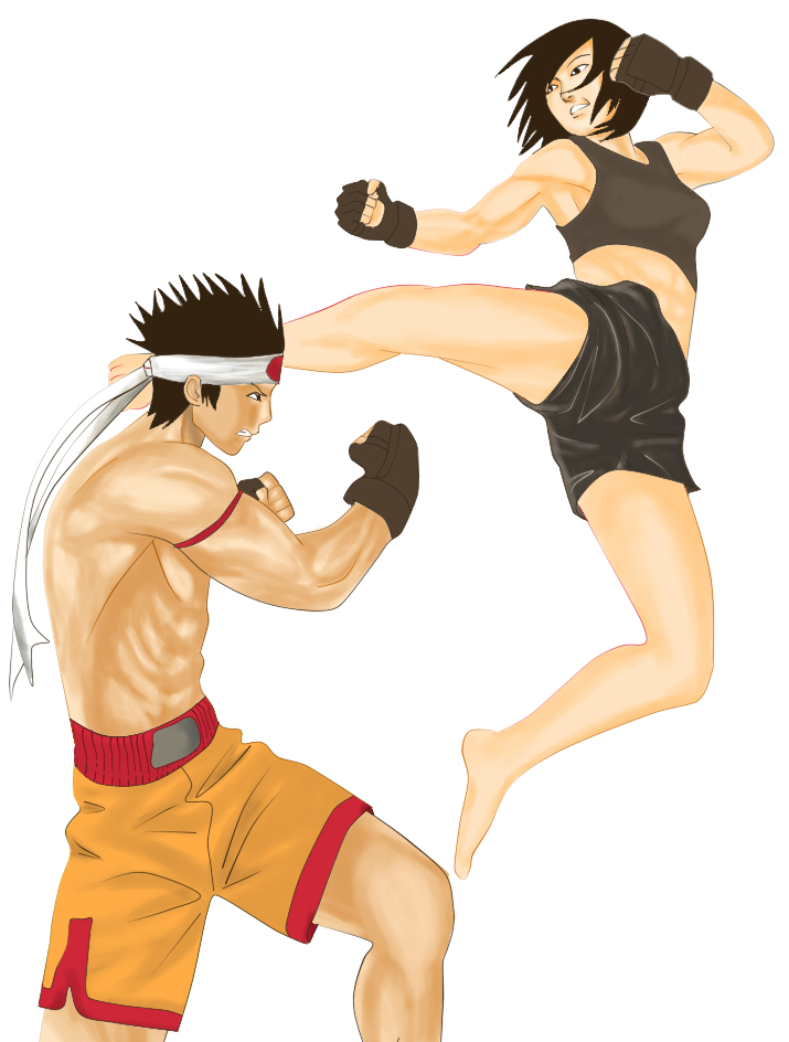 Joe Higashi vs Woman Fighter