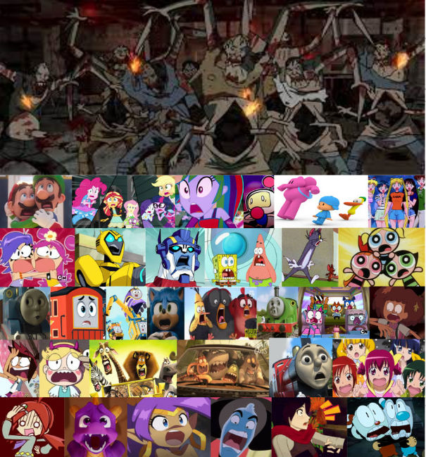 Character Scared Random Deviantart cartoon characters are scared of the slashers by frostrobloxfnf46 on ...