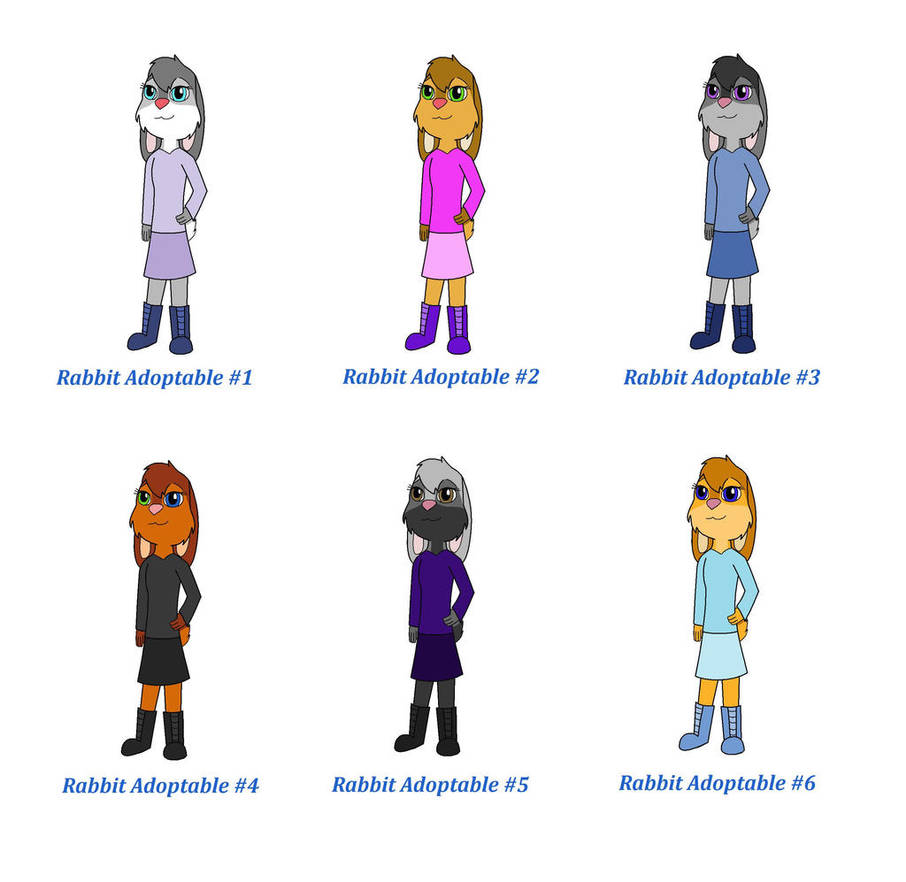 Deviantart Adoptable Rabbit Racer OC Adoptable Set- Rabbits by Coraline15 on DeviantArt