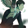 Bertholdt being majestic with an owl