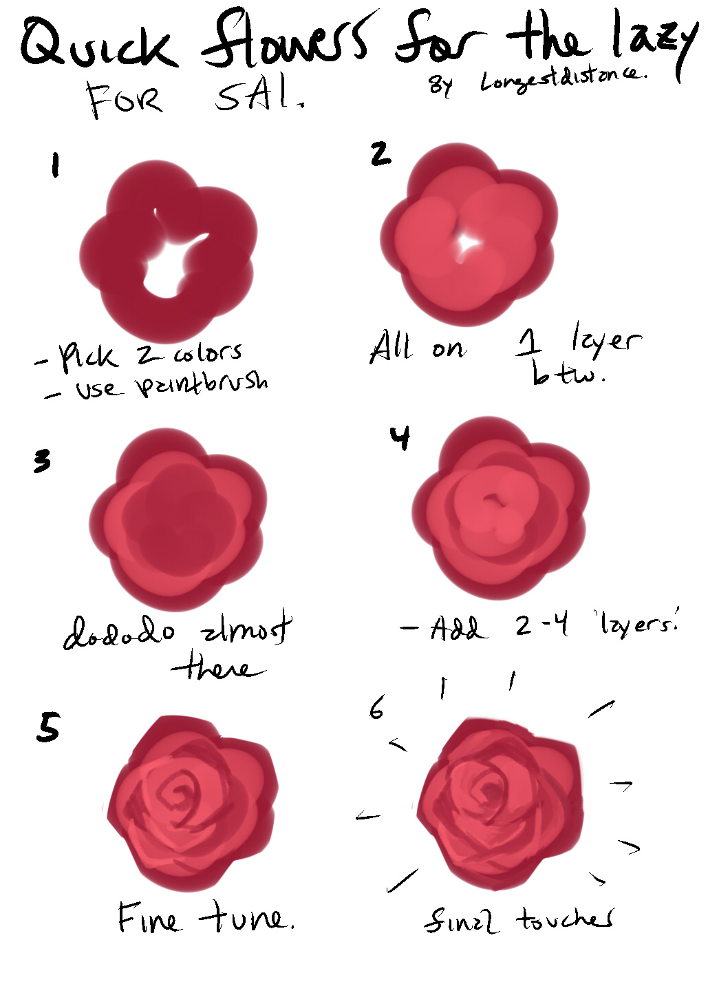 Digital art tutorial: How to easily paint a rose