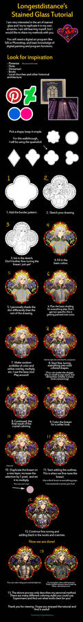 Digital stained glass coloring tutorial