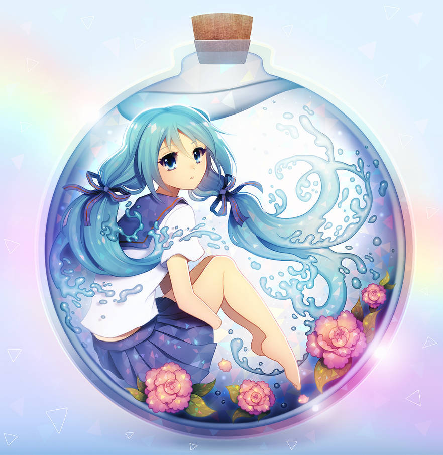 Miku in a bottle. by longestdistance