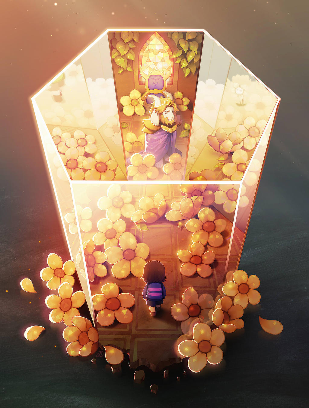 Asgore's throne room. by longestdistance on DeviantArt