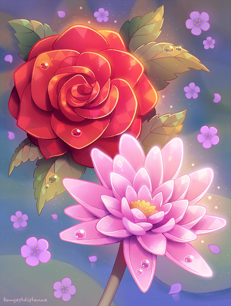 Rose and lotus. by longestdistance on DeviantArt
