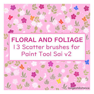 Floral and foliage scatter brushes for SAI2