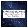 Stars and sparkle scatter brushes for SAI2