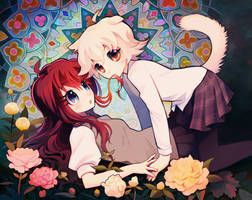 Emily and Herrington the scottish fold