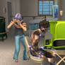 Sims2- Vegeta gets Electrified