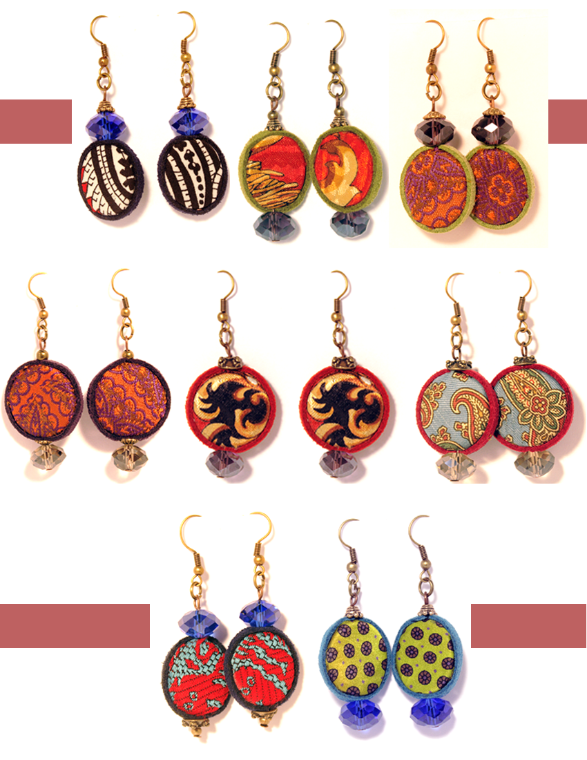 fabric earrings