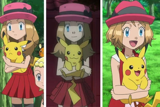 Serena Carrying Pikachu