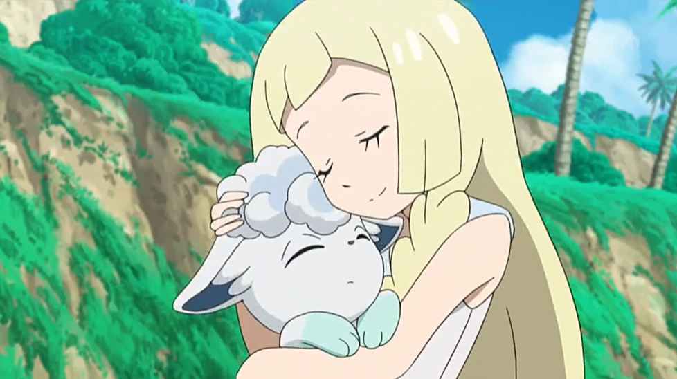 Lillie gives her Snowy, A Hug!