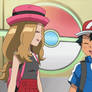 Ash and Serena smiles each other