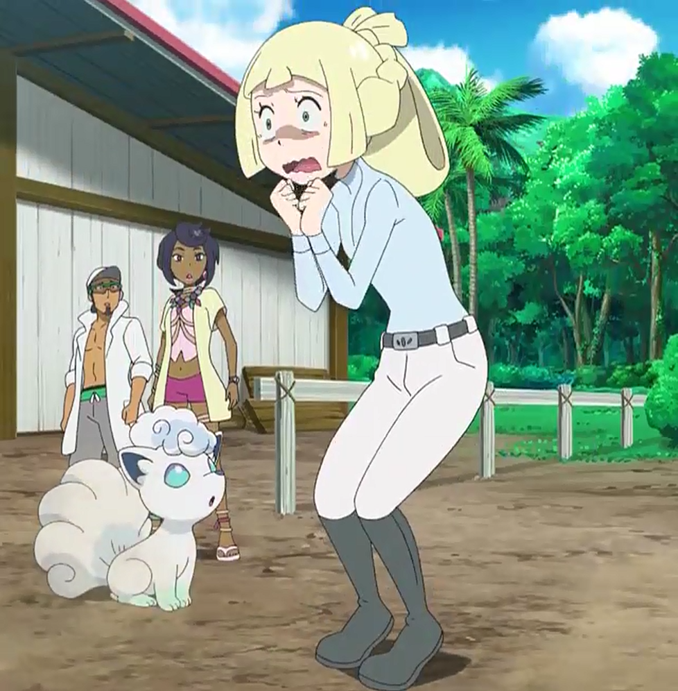 Lillie's terrified by touching Stoutland