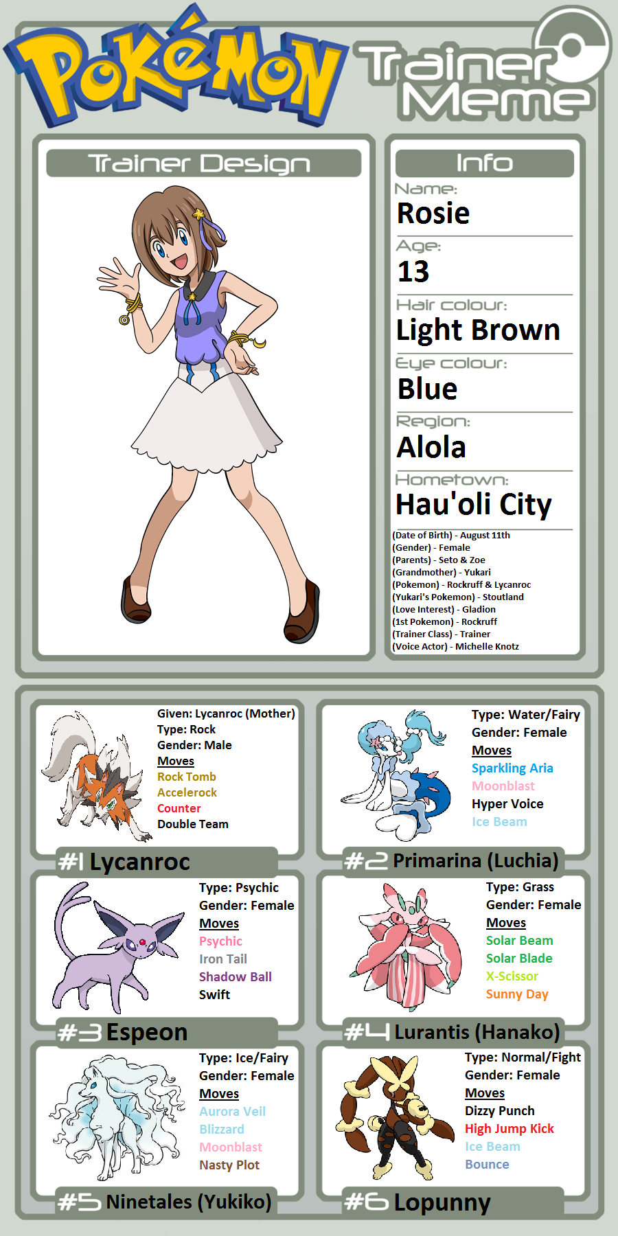 Trainer Profile: Rosie (Bel-Thesweet Sylveon)