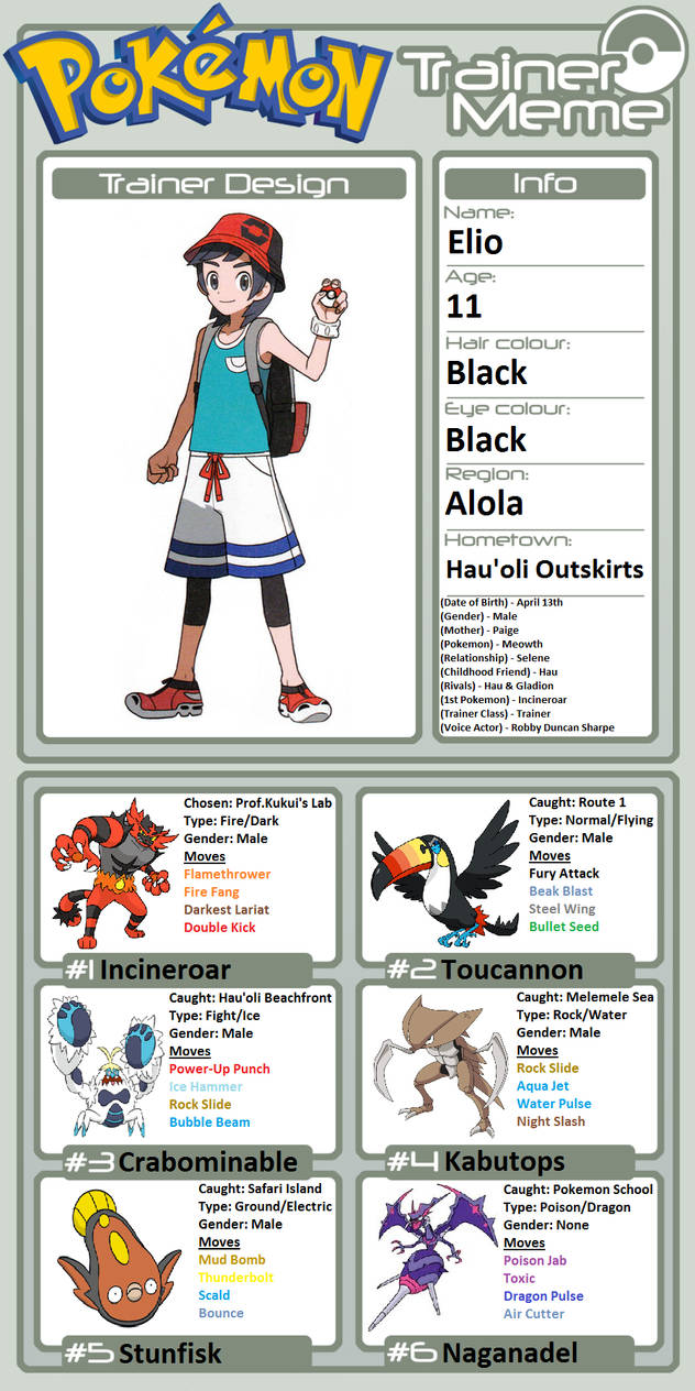 Pokemon Quest: Elio by WillDinoMaster55 on DeviantArt