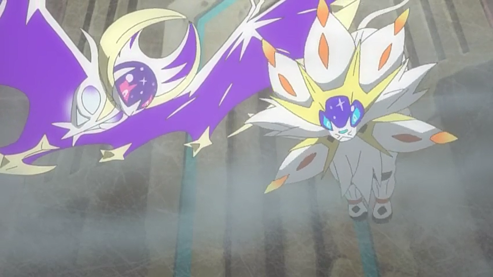 Legendary Pokemon Solgaleo and Lunala In The Alola Region - The