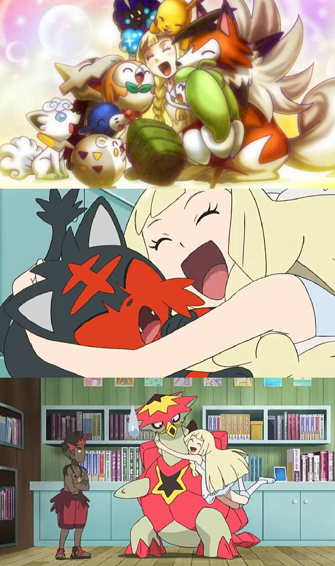 Lillie Touching And Hugging Every Pokemon By