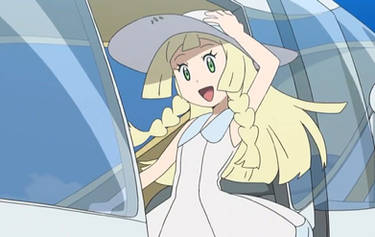 Lillie on a Helicopter