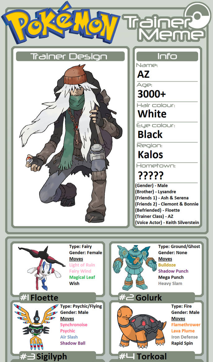 Trainer Profile Az By Willdinomaster55 On Deviantart Trainer Profile Az By Willdinomaster55 On Deviantart