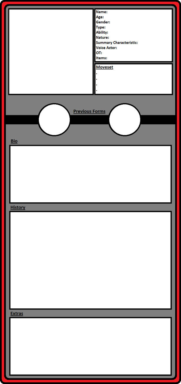 Pokemon Bio Template by WillDinoMaster20 on DeviantArt Intended For Free Bio Template Fill In Blank