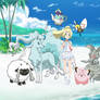 Lillie and her Pokemon Team