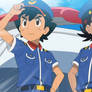 Ash and Goh the Policeman