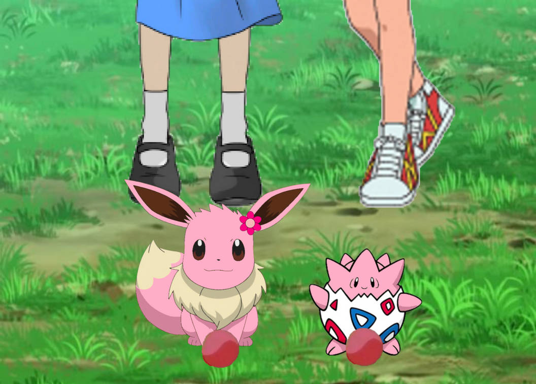 Pokemon Quest: The Pink Eevee and Togepi by WillDinoMaster55 on DeviantArt