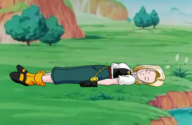 Android 18 Resting by WillDinoMaster55