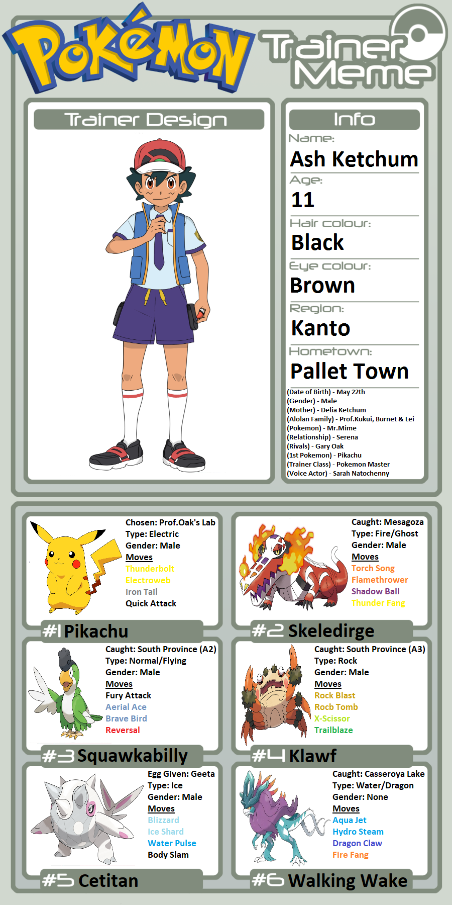 Pokemon Pikachu and Pokemon Trainer Ash Use the Kalos Pokedex and