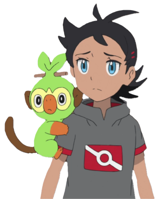 Goh with Grookey Worried (Render) by WillDinoMaster55 on DeviantArt