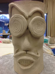 Mad Scientist Face Jug WIP